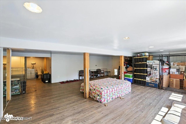 19360 Chugach Park Dr, Chugiak, AK 99567 - bedroom with wood finished floors