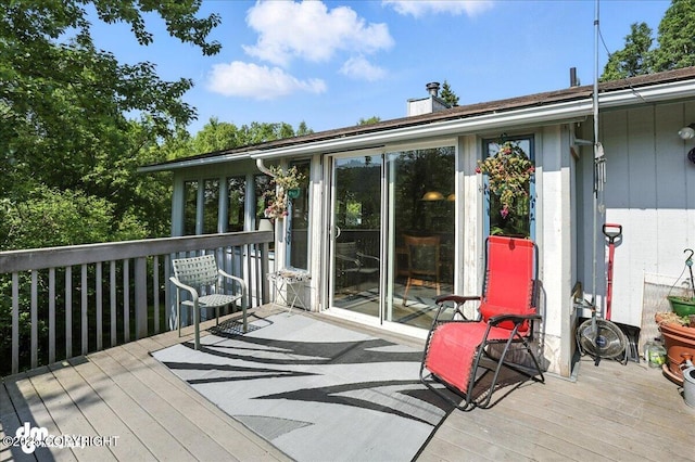 19360 Chugach Park Dr, Chugiak, AK 99567 - view of wooden terrace