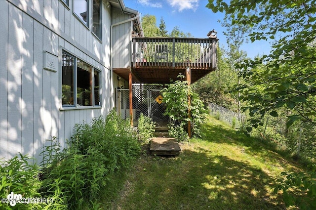 19360 Chugach Park Dr, Chugiak, AK 99567 - view of yard featuring a deck