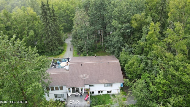 19360 Chugach Park Dr, Chugiak, AK 99567 - view from above of property featuring a heavily wooded area