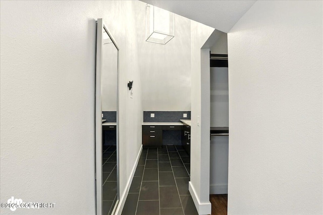 5100 W Lakeside Dr, Wasilla, AK 99654 - hall with dark tile patterned flooring