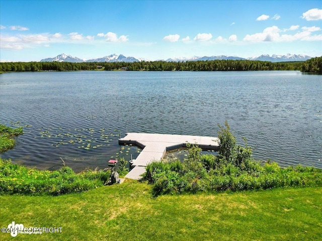 5100 W Lakeside Dr, Wasilla, AK 99654 - dock with a water and mountain view