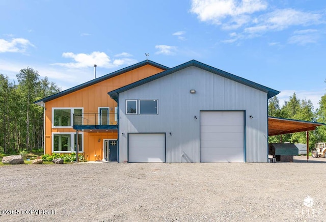 4722 S Gon Fishin Dr, Wasilla, AK 99623 - view of front of house featuring gravel driveway and a balcony