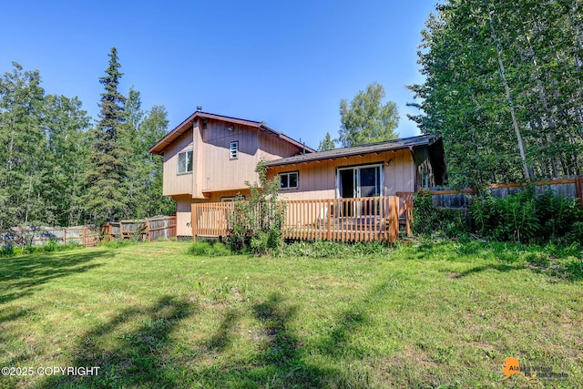 3150 E Escondido Ave, Wasilla, AK 99654 - back of house with a wooden deck