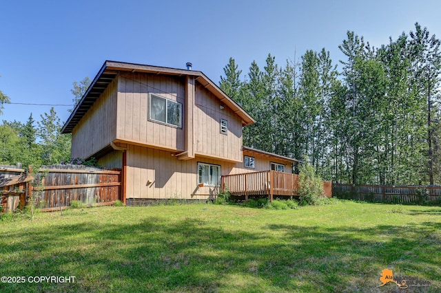 3150 E Escondido Ave, Wasilla, AK 99654 - back of house featuring a wooden deck