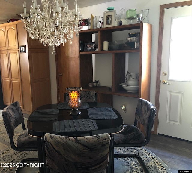 4128 Taku Blvd, Juneau, AK 99801 - dining area with a chandelier and wood finished floors