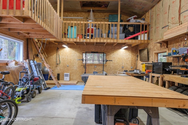 413 N Higgins Ct, Ketchikan, AK 99901 - misc room featuring a workshop area and a high ceiling