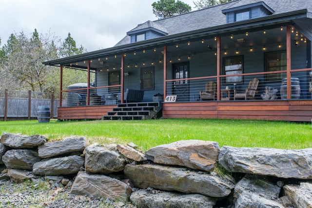 413 N Higgins Ct, Ketchikan, AK 99901 - back of house with a porch and a shingled roof