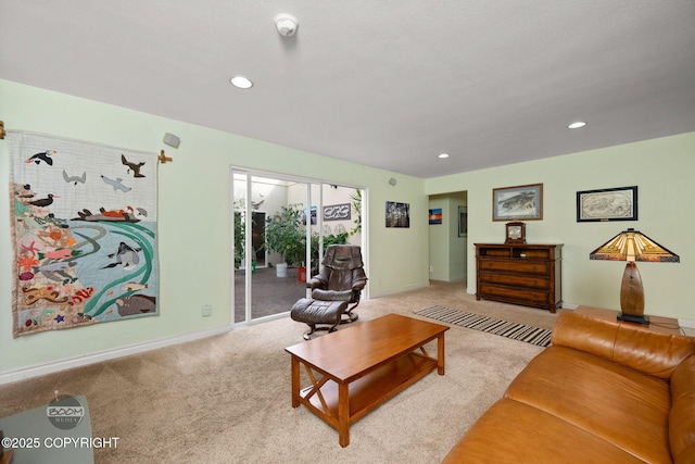 14121 Sunview Dr, Anchorage, AK 99515 - living area with light colored carpet and recessed lighting