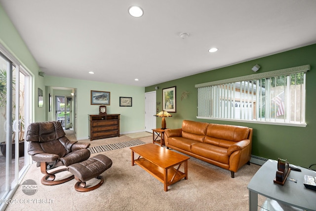14121 Sunview Dr, Anchorage, AK 99515 - carpeted living area featuring recessed lighting
