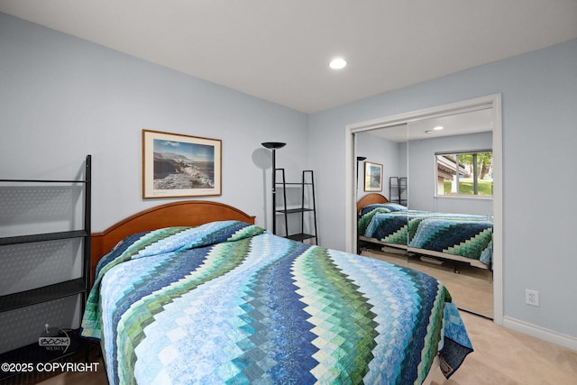 14121 Sunview Dr, Anchorage, AK 99515 - bedroom with carpet floors, recessed lighting, and a closet