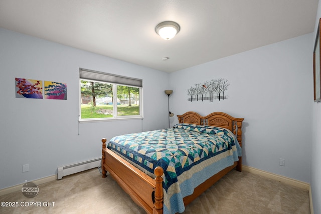 14121 Sunview Dr, Anchorage, AK 99515 - carpeted bedroom with a baseboard heating unit and baseboards