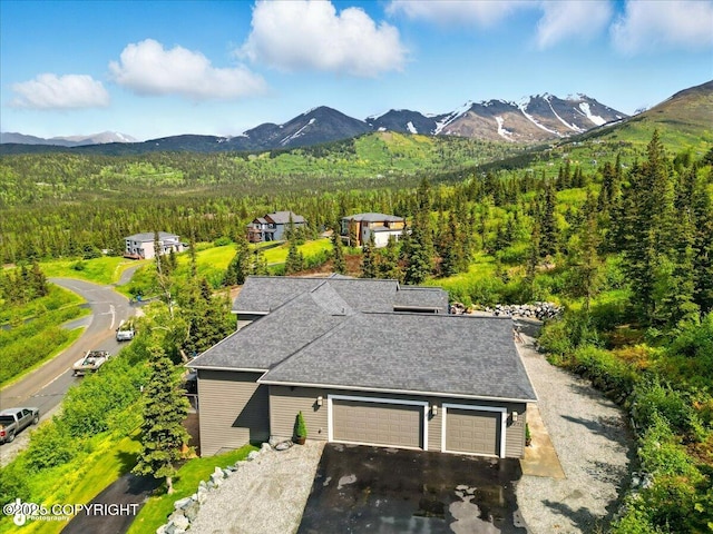 16071 Mountain Air Dr, Anchorage, AK 99516 - view from above of property with mountains