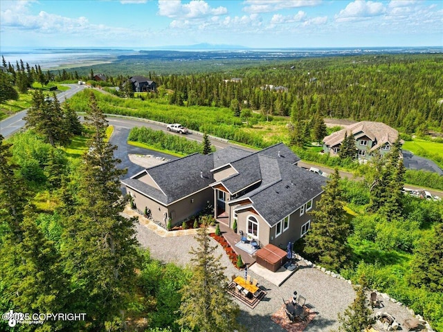 16071 Mountain Air Dr, Anchorage, AK 99516 - aerial view of property and surrounding area with a forest