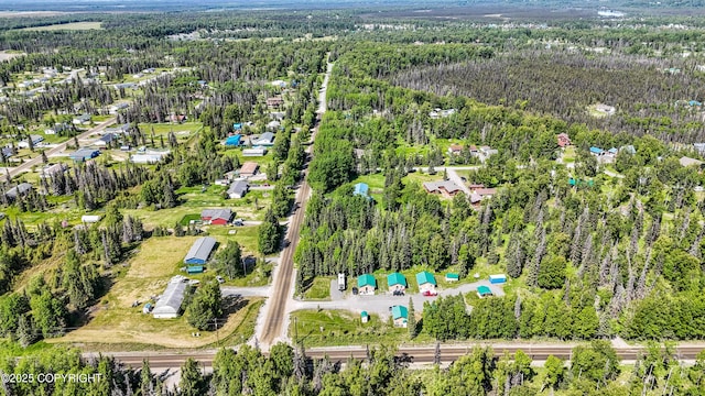 46210 Bonita Ave, Soldotna, AK 99669 - aerial view of property and surrounding area featuring a forest