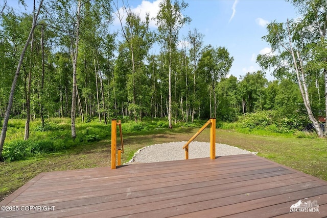 5471 W Birch Harbor Dr, Wasilla, AK 99623 - view of wooden deck