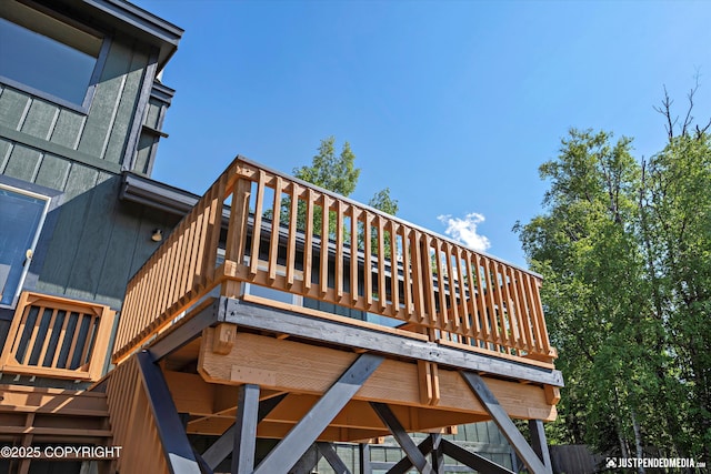 19712 Chugach Park Dr, Eagle River, AK 99567 - wooden terrace with stairway