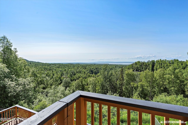 19712 Chugach Park Dr, Eagle River, AK 99567 - balcony with a forest view