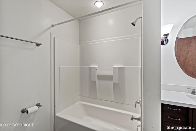 19712 Chugach Park Dr, Eagle River, AK 99567 - full bath with bathing tub / shower combination and vanity
