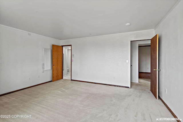 19712 Chugach Park Dr, Eagle River, AK 99567 - spare room with ornamental molding, light colored carpet, and a smoke detector