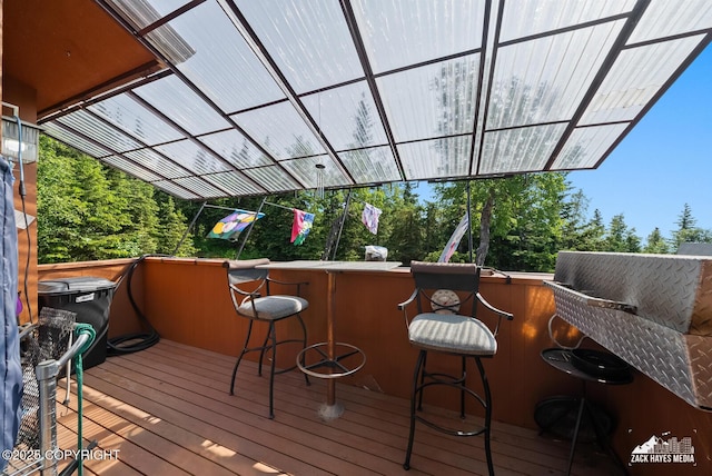 11411 Snowline Dr, Anchorage, AK 99507 - view of wooden deck