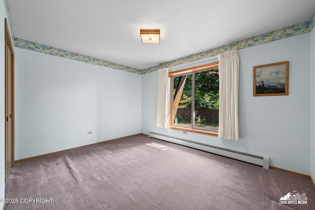 11411 Snowline Dr, Anchorage, AK 99507 - carpeted spare room featuring baseboard heating and baseboards