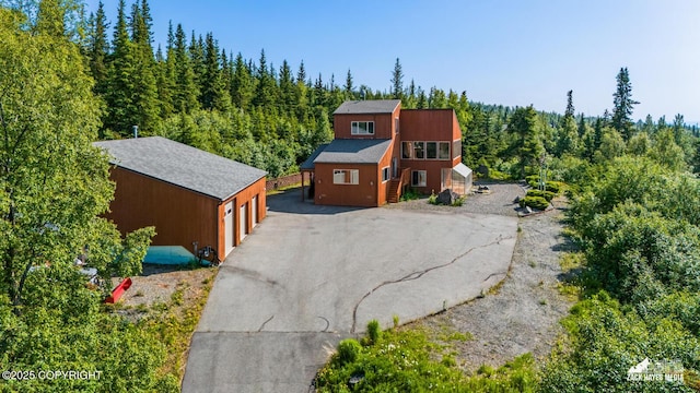 11411 Snowline Dr, Anchorage, AK 99507 - aerial view of property and surrounding area with a forest
