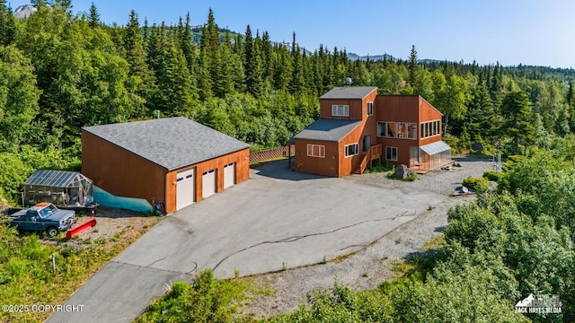 11411 Snowline Dr, Anchorage, AK 99507 - view from above of property featuring a forest