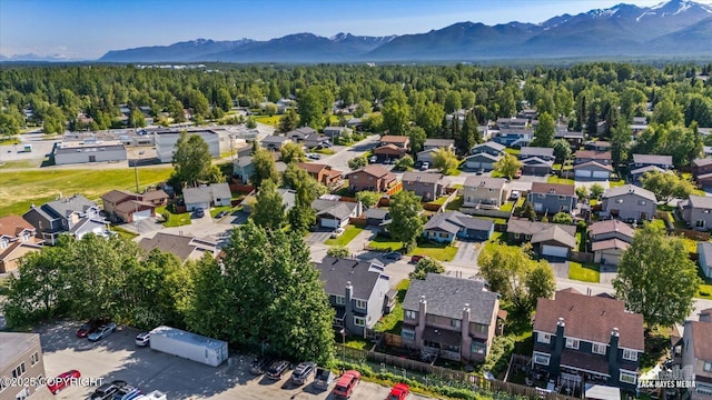5320 Larkspur St, Anchorage, AK 99507 - aerial perspective of suburban area with a mountain backdrop