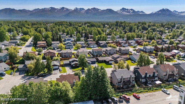 5320 Larkspur St, Anchorage, AK 99507 - aerial perspective of suburban area with mountains