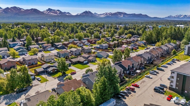 5320 Larkspur St, Anchorage, AK 99507 - aerial view of residential area featuring a mountainous background