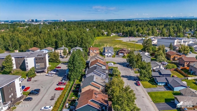 5320 Larkspur St, Anchorage, AK 99507 - aerial view of residential area with a forest