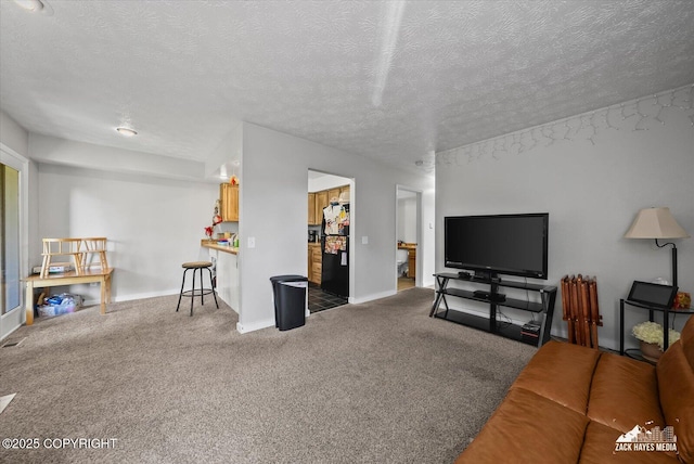 5320 Larkspur St, Anchorage, AK 99507 - living area with carpet flooring and a textured ceiling