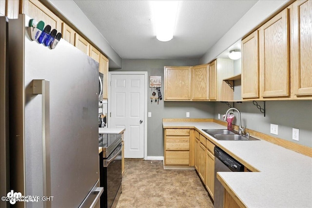 6403 E 10th Ave # 26, Anchorage, AK 99504 - kitchen with appliances with stainless steel finishes, light brown cabinetry, and light countertops