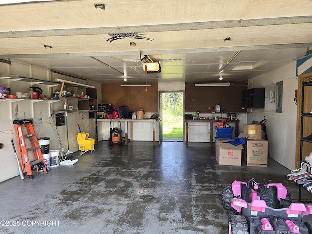 46270 Woodwill Dr, Kenai, AK 99611 - garage with a garage door opener and electric panel