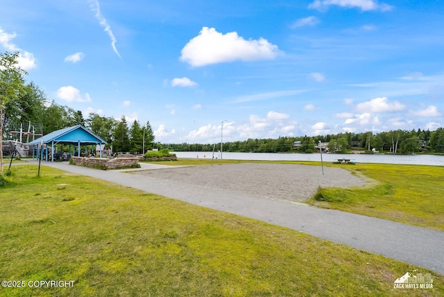4116 W 88th Ave, Anchorage, AK 99502 - view of home's community featuring a gazebo, a lawn, and a water view
