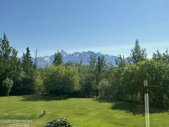 10821 E Valley Crest Dr, Palmer, AK 99645 - view of green lawn featuring a mountain view