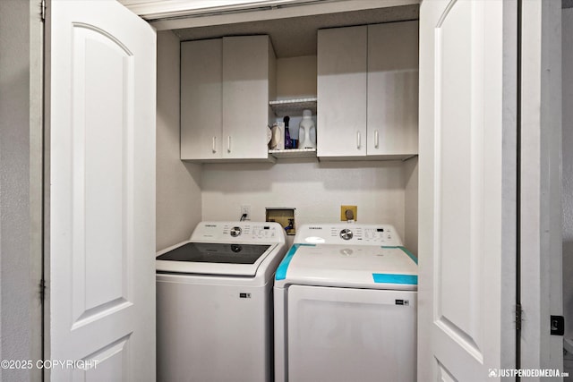 10201 Jamestown Dr # A102, Anchorage, AK 99507 - laundry area with cabinet space and independent washer and dryer