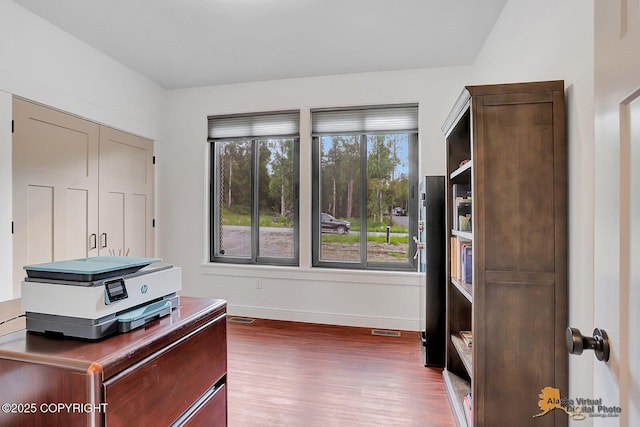 4576 S Gon Fishin Dr, Wasilla, AK 99623 - office space featuring baseboards and wood finished floors