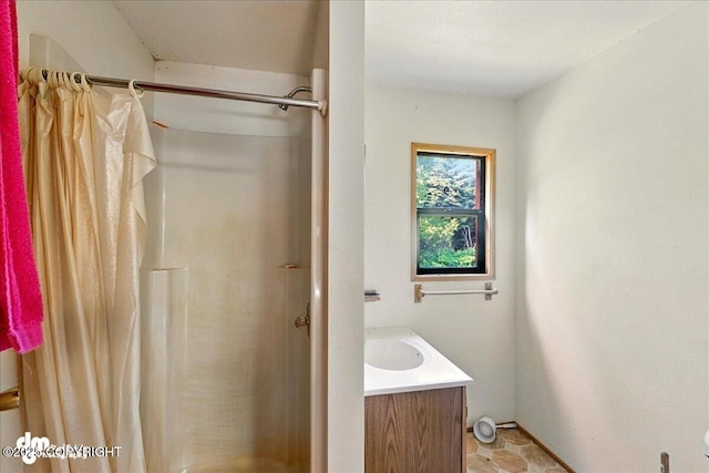 21033 Sterling Hwy, Ninilchik, AK 99639 - full bath featuring curtained shower and vanity
