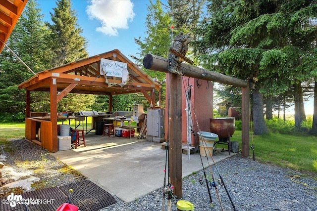 21033 Sterling Hwy, Ninilchik, AK 99639 - view of patio / terrace featuring a gazebo