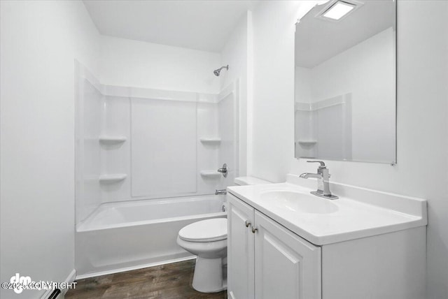 1380 N Cedar Hills Dr, Palmer, AK 99645 - full bathroom featuring vanity, shower / tub combination, and wood finished floors