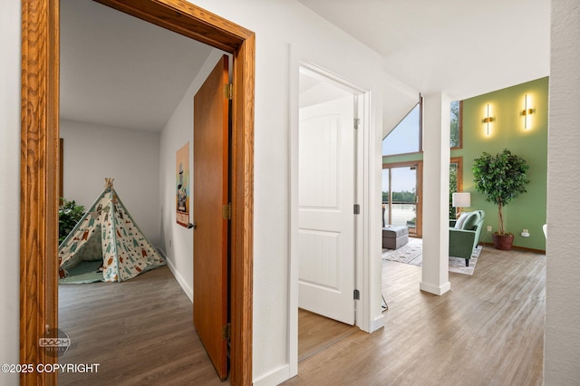 900 W Selina Ln, Wasilla, AK 99654 - corridor featuring wood finished floors and baseboards