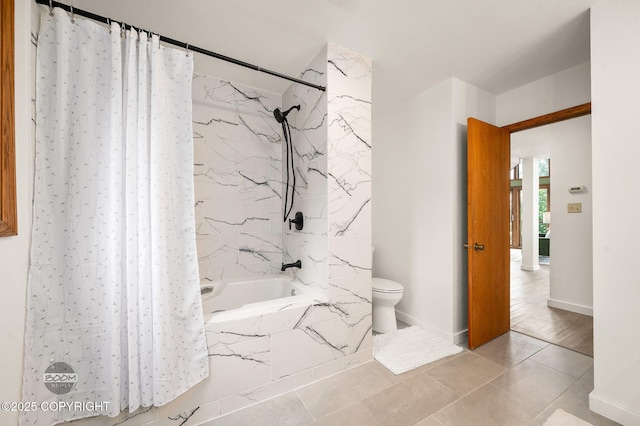 900 W Selina Ln, Wasilla, AK 99654 - bathroom featuring a combined bath / shower with marble appearance and tile patterned flooring