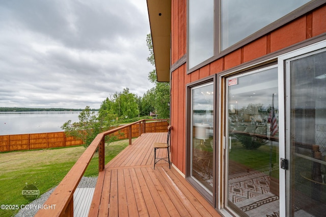 900 W Selina Ln, Wasilla, AK 99654 - wooden deck featuring a water view