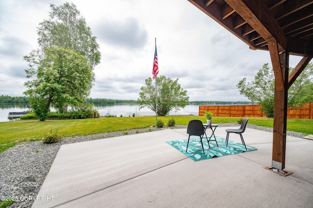 900 W Selina Ln, Wasilla, AK 99654 - view of patio with a water view