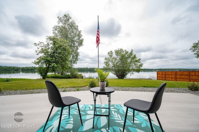 900 W Selina Ln, Wasilla, AK 99654 - view of patio / terrace featuring a water view