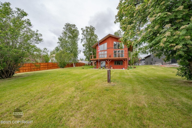 900 W Selina Ln, Wasilla, AK 99654 - view of yard featuring a deck