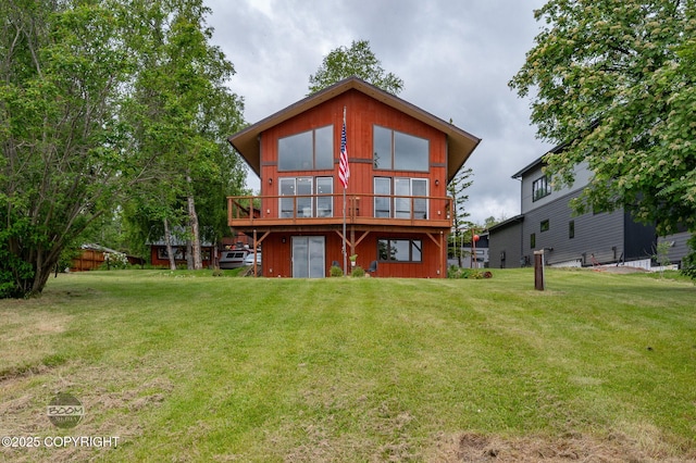 900 W Selina Ln, Wasilla, AK 99654 - back of house featuring a yard and a deck