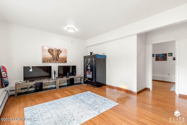17311 Bonasila Cir, Eagle River, AK 99577 - living room featuring wood finished floors and baseboards